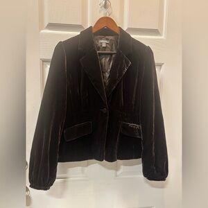 Apt 9 Elegant Fitted Black Velvet Women's Jacket Size 8.